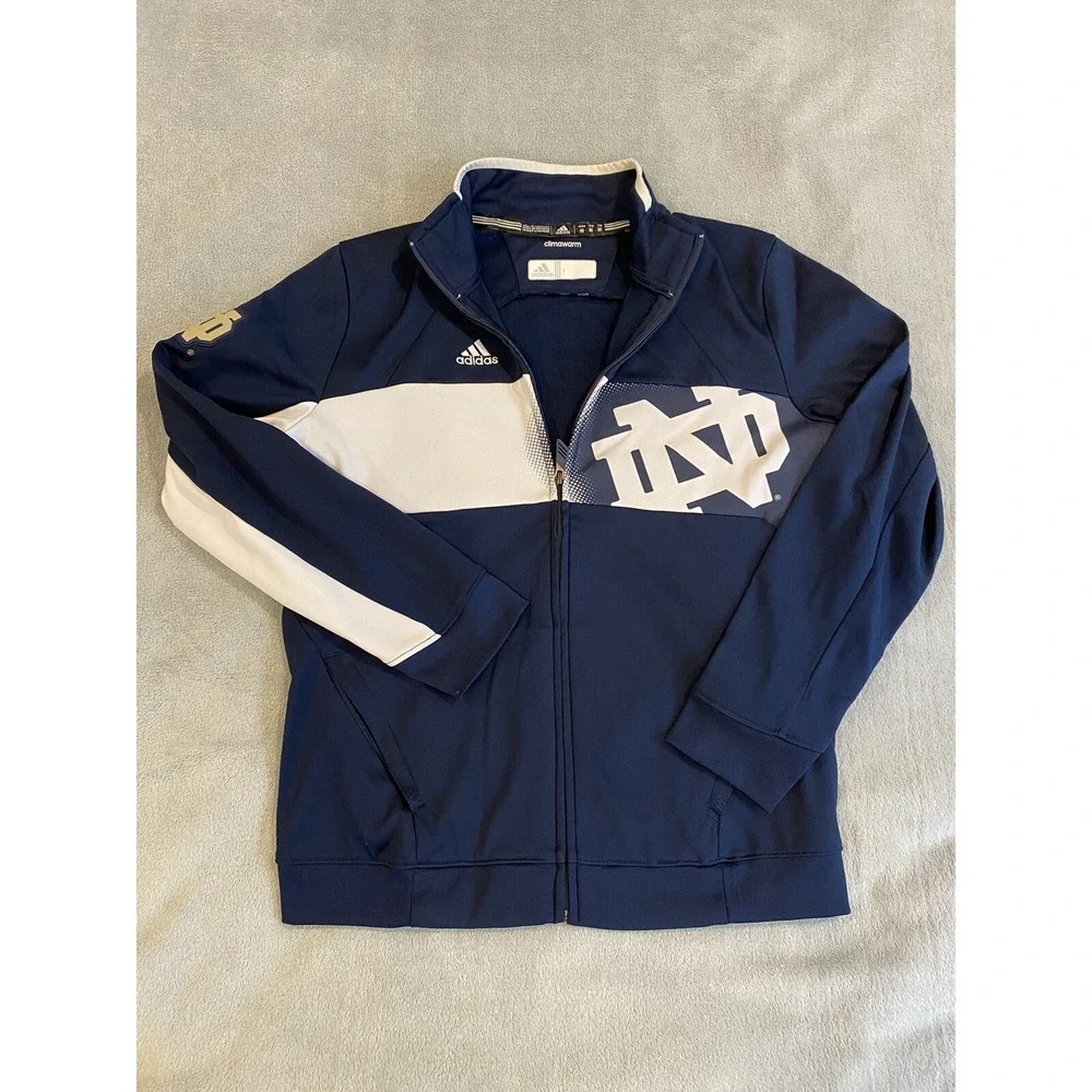 Mens‎ Adidas Notre Dame Fighting Irish Climawarn Full Zip Up Sweater Jacket M